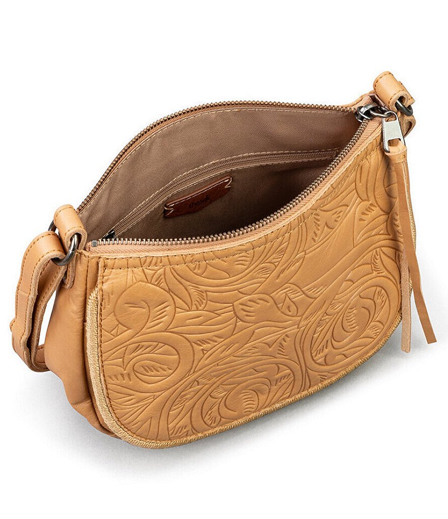 The Sak Gen Leather Antique Brass Hardware Shoulder Saddle Bag