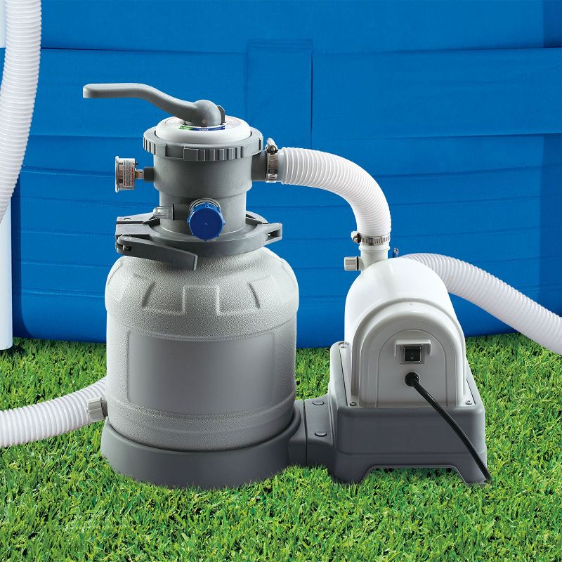 Summer Waves P53ST1100 Universal 10 Inch Sand Filter Pump Pool Cleaning System with 6 Function Handle for Above Ground Swimming Pool