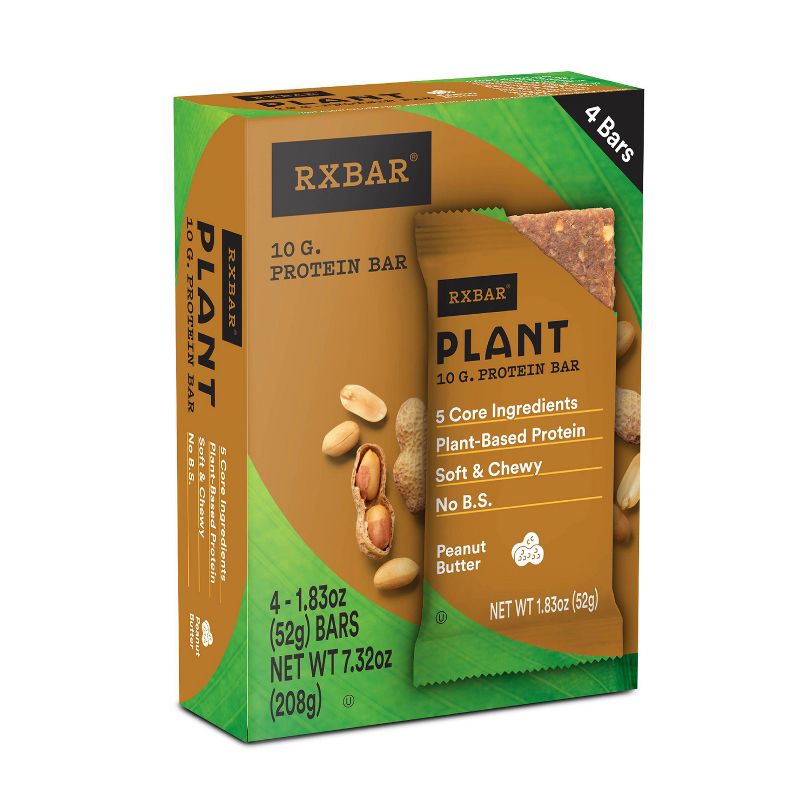 RXBAR Peanut Butter Plant Protein Bars - 7.32oz/4ct