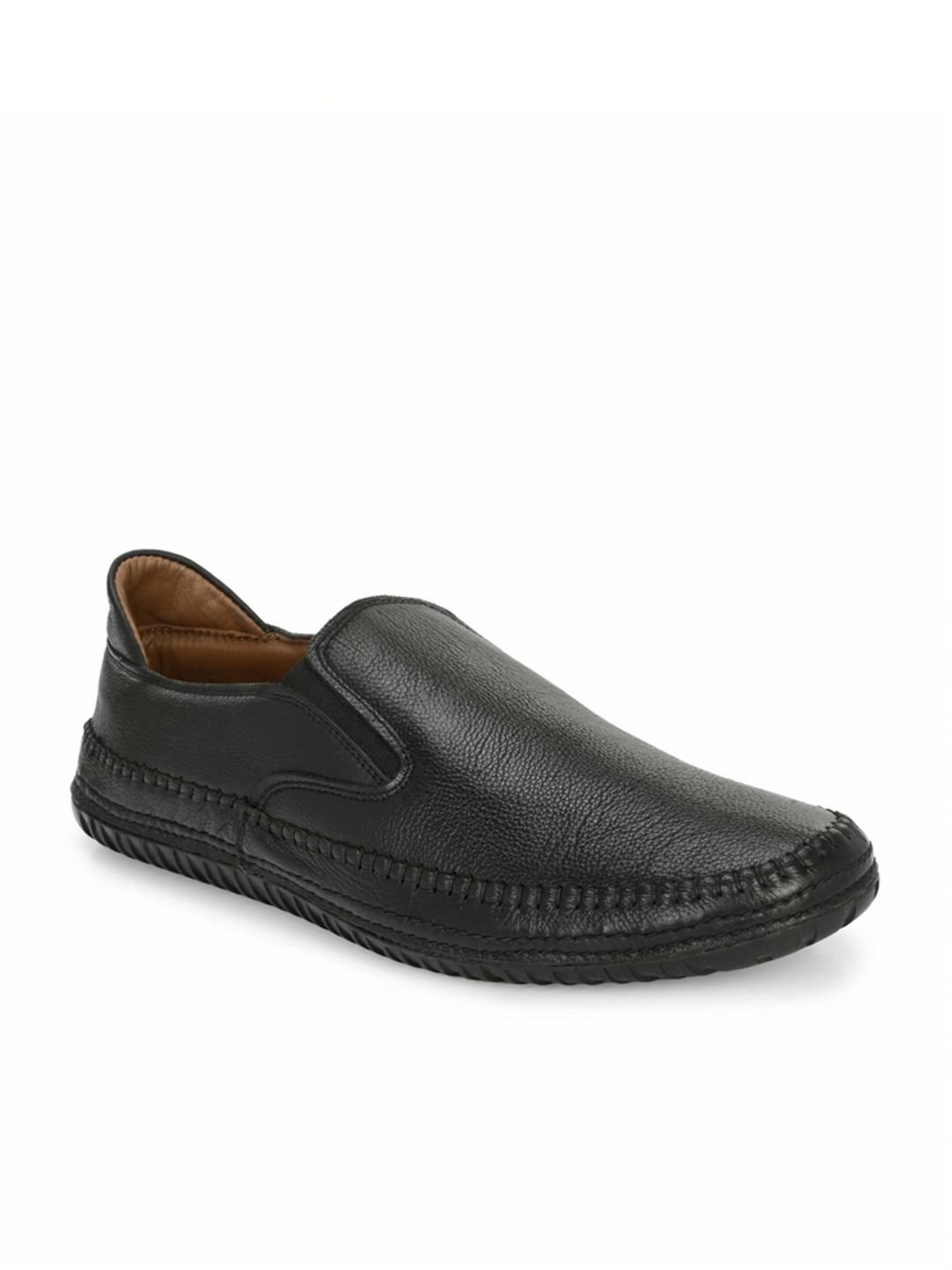 Alberto Torresi Men's Black Casual Loafers