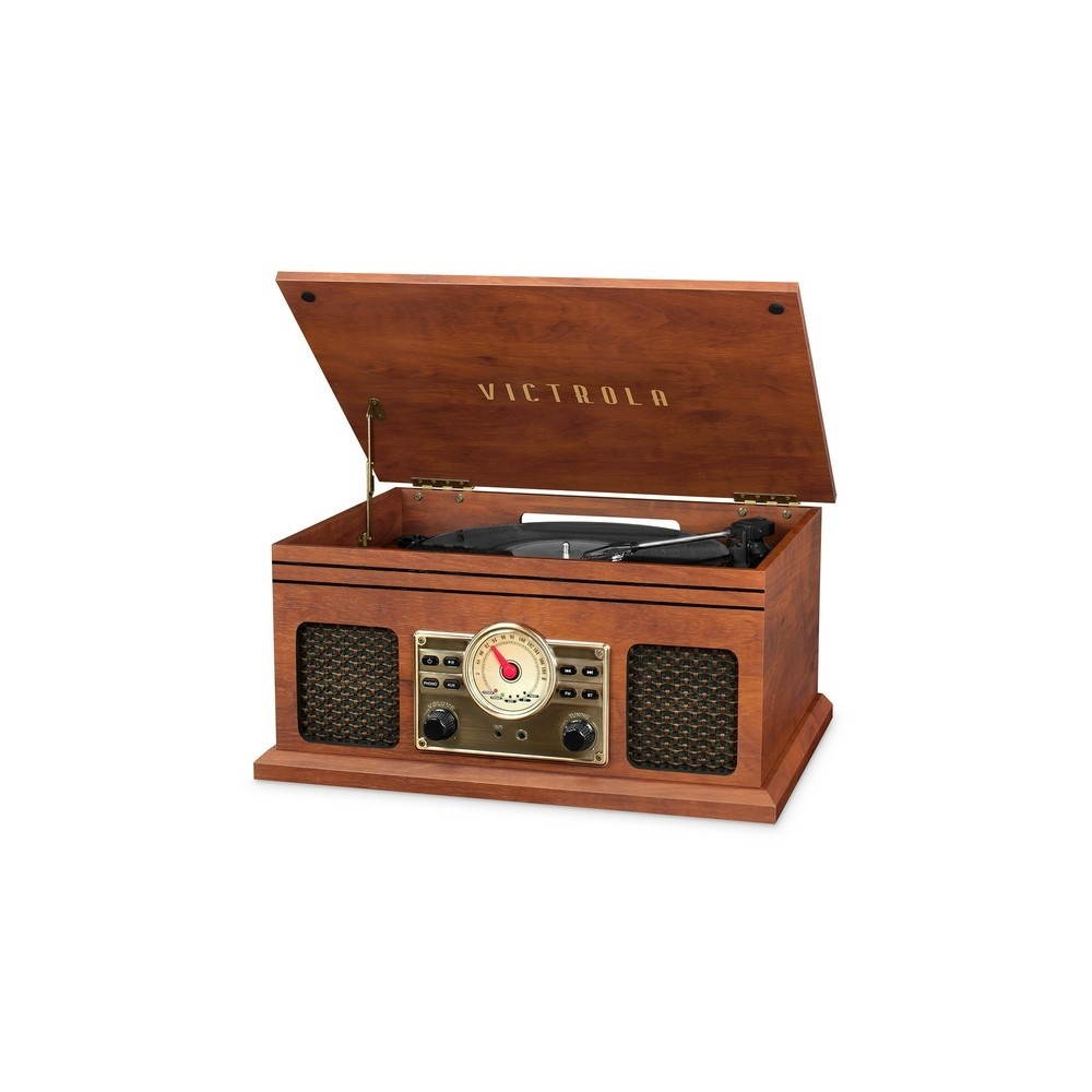 Victrola 4in1 BT Turntable, FM, Mahogany