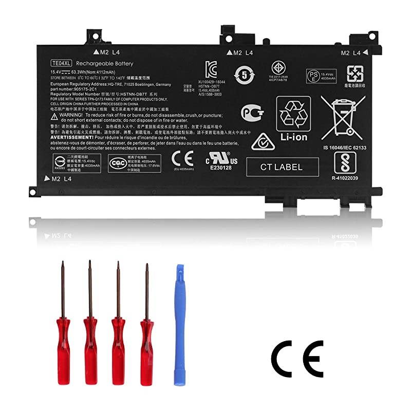 TE04XL Battery 154V 633Wh Compatible with Owmen 15AX200 15AX250WM 15AX210NR 15AX243DX 15AX252NR 15AX220TX Pavilion 15BC 15BC200NB 15BC251NR 15BC260NZ TE04XL