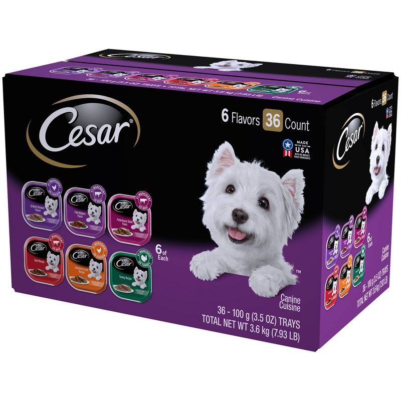Cesar Classic Loaf in Sauce Wet Dog Food - 3.5oz/36ct Variety Pack