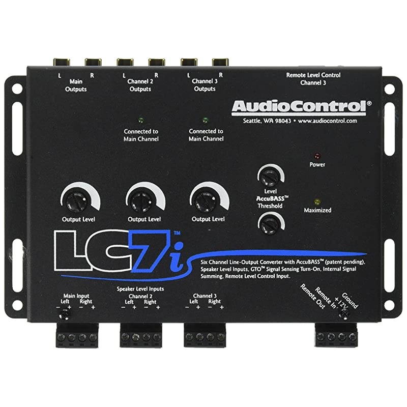 LC7i Black 6-Channel Line Output Converter with Bass Restoration