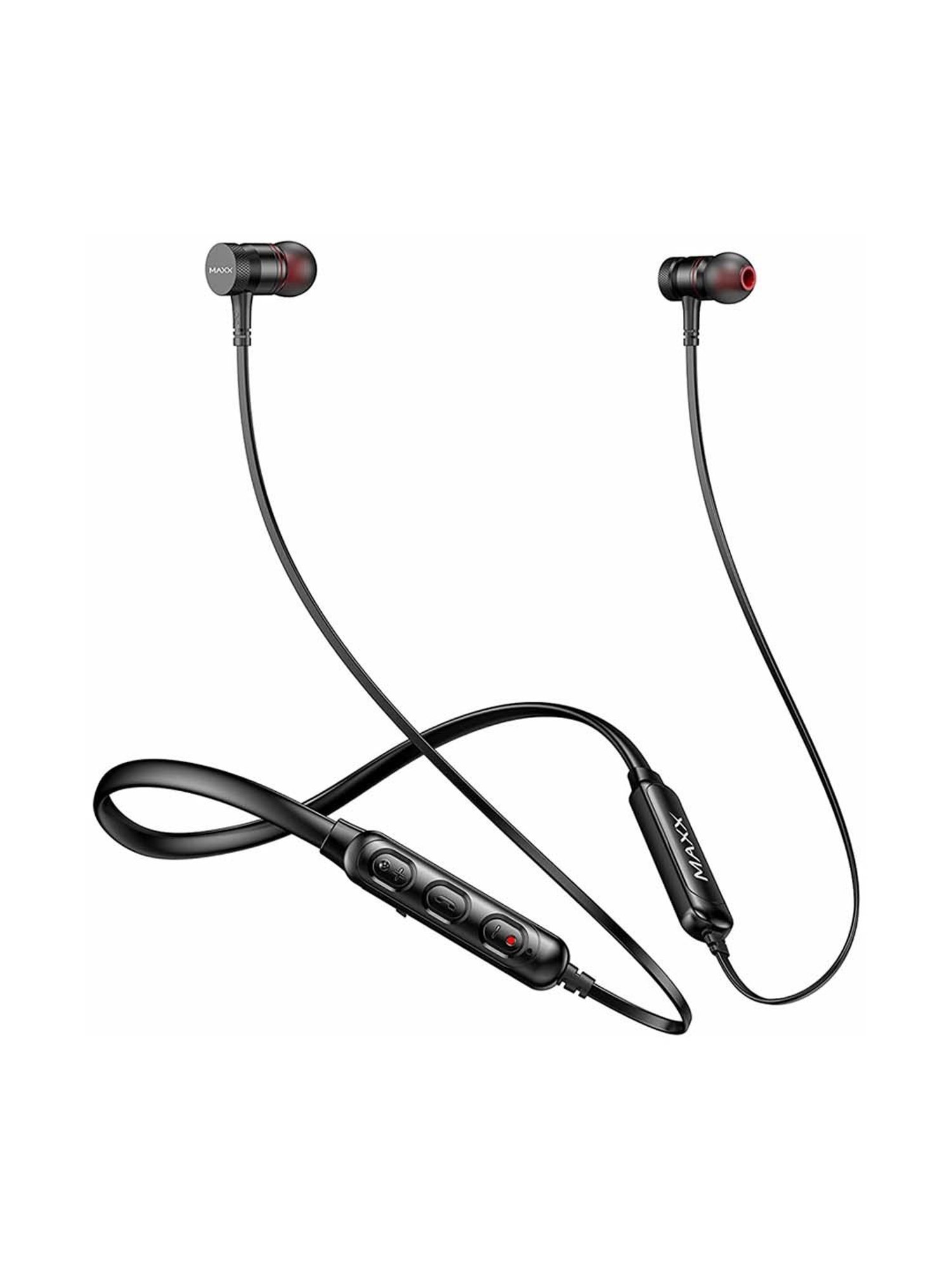 Maxx NX1 Wireless Neckband with Noise Cancellation (Black)