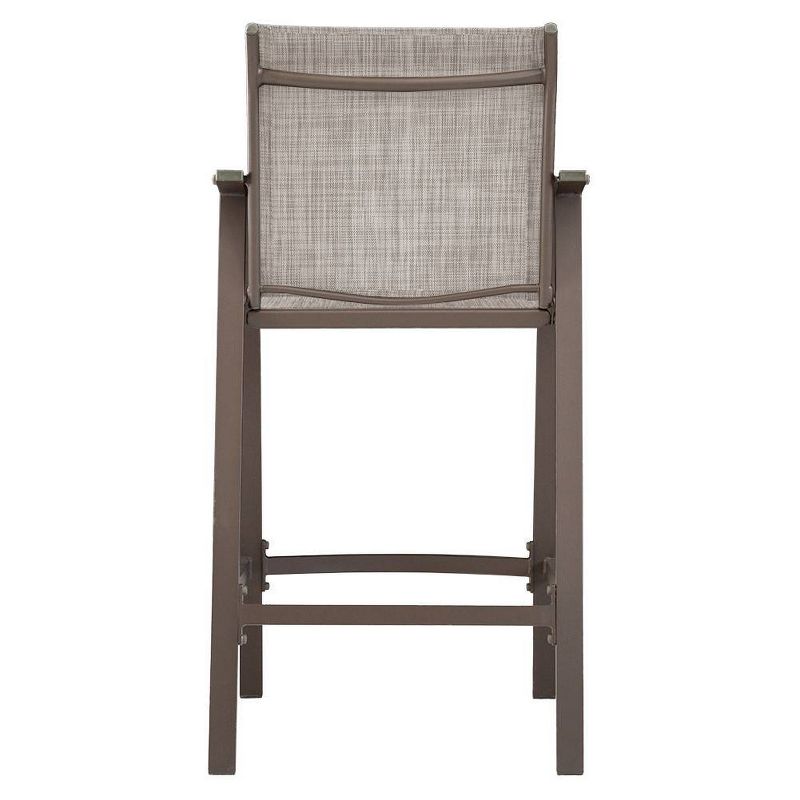 4pc Outdoor Counter Height Bar Stools - Beige - Crestlive Products