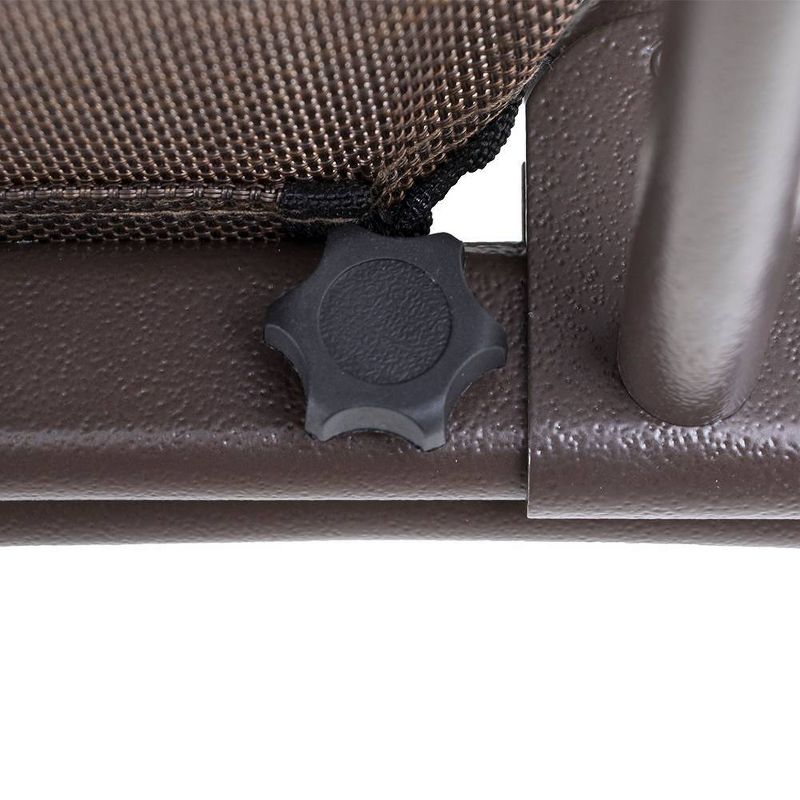 2pc Outdoor Aluminum Adjustable Reclining Chaise Lounge Chairs with Pillows - Brown - Crestlive Products