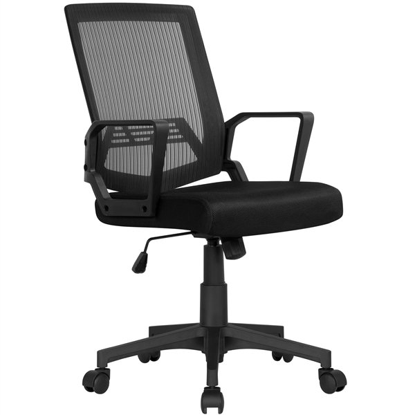 Height Adjustable Mesh Office Chair Computer Chair with 360&deg; Rolling Casters Black