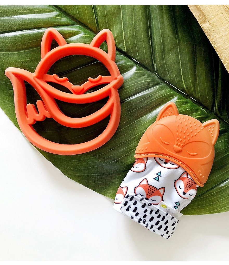 Itzy Ritzy Chew Crew Silicone Baby Teether - Fox