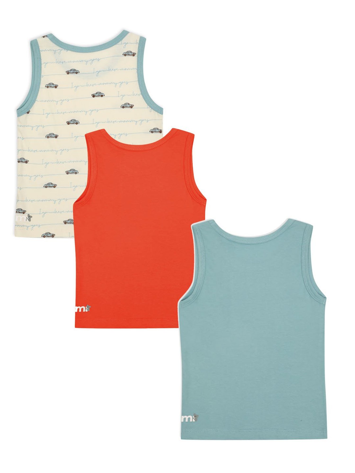 MiArcus Kids Multicolor Printed Vest( Pack Of 3)