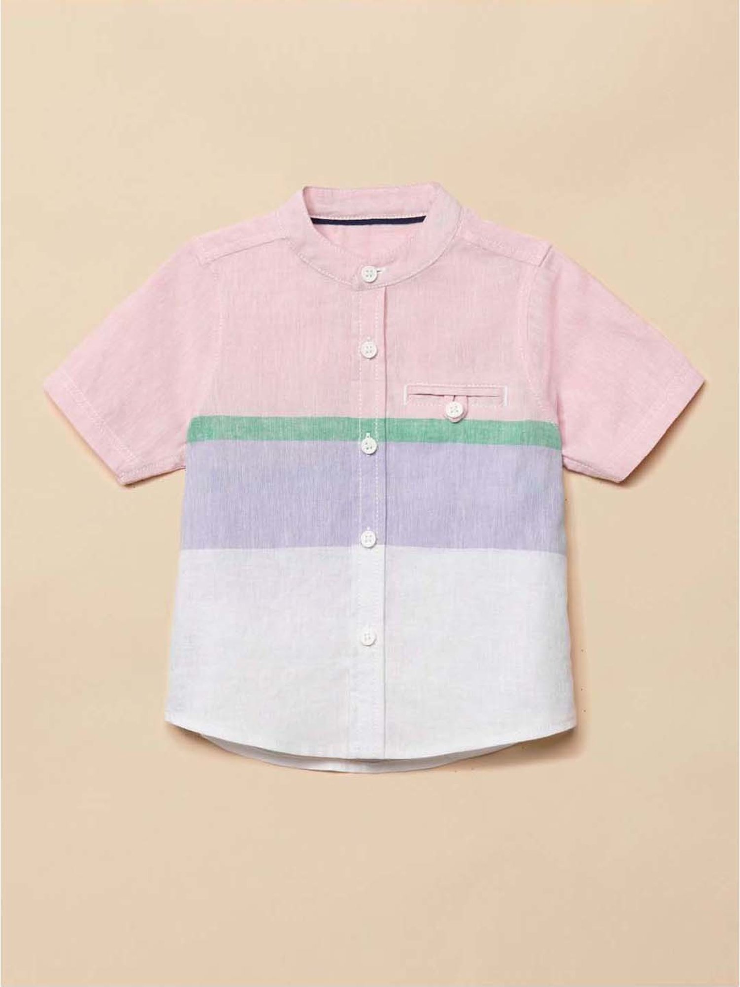 Mothercare Kids Multicolor Cotton Color Block Shirt