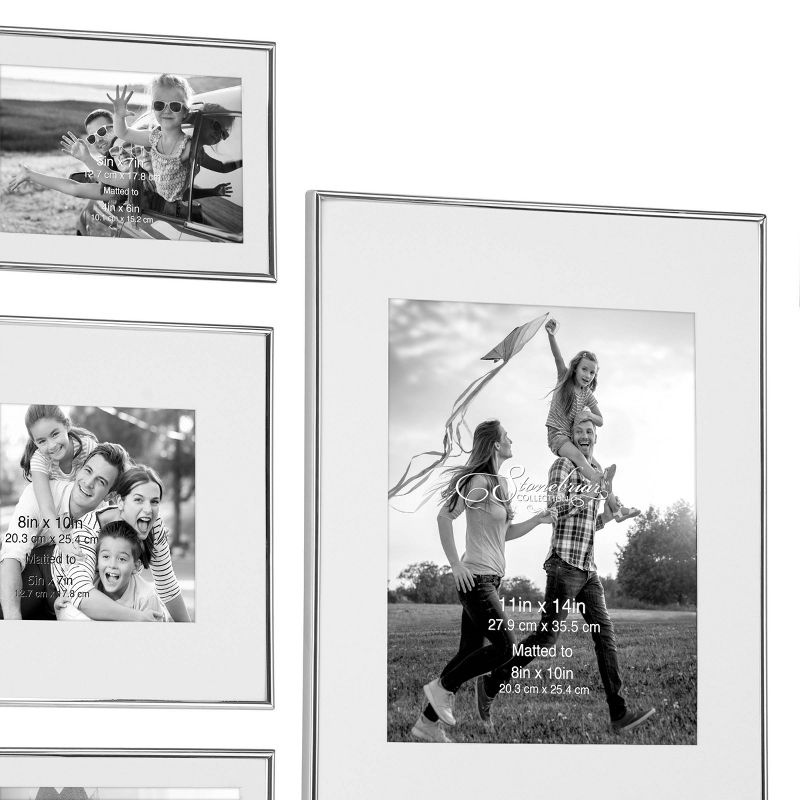 7pc Decorative Steel Photo Frame Set Silver - Stonebriar Collection