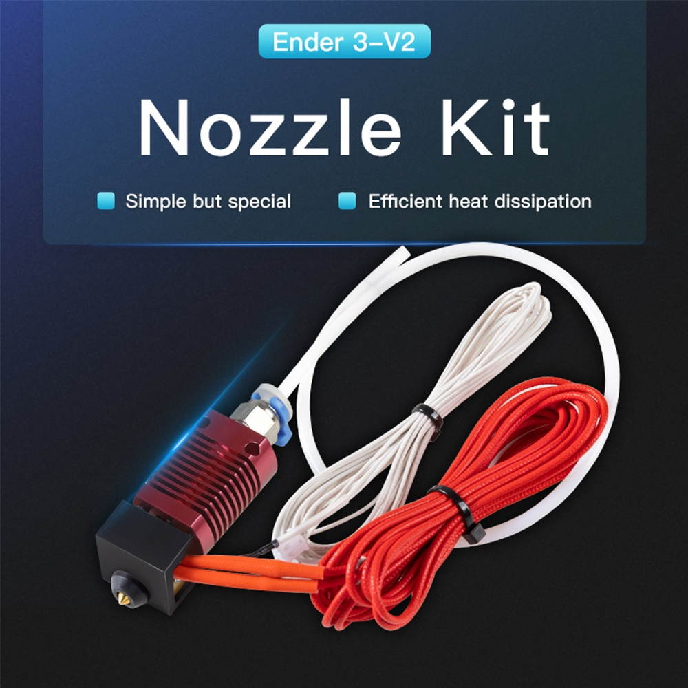 Original Creality Assembled Extruder Hotend Kit with 0.4mm Nozzle Aluminum Heating Block 100K Ohm Thermistor 24V Compatible with Creality Ender-3 V2 3D Printer