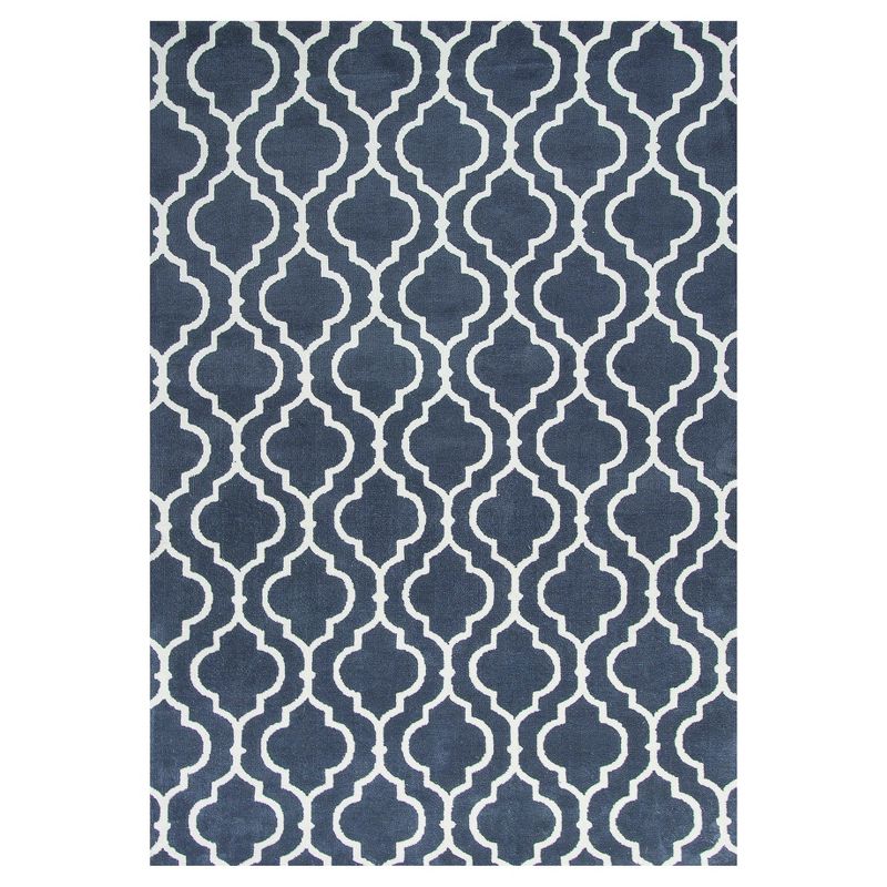 Charcoal Geometric Tufted Area Rug 30"x50" - KAS Rugs