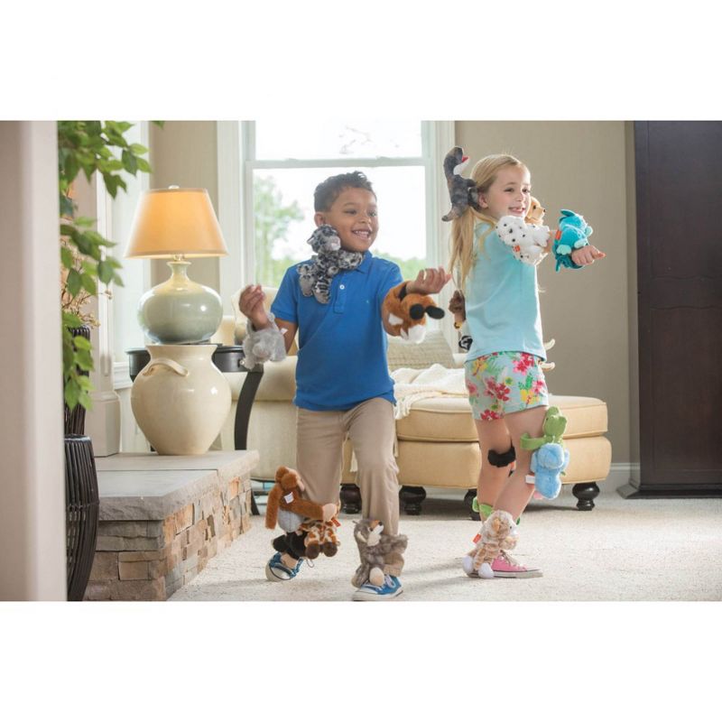 Wild Republic Huggers Plush Giraffe, Monkey, and Tiger