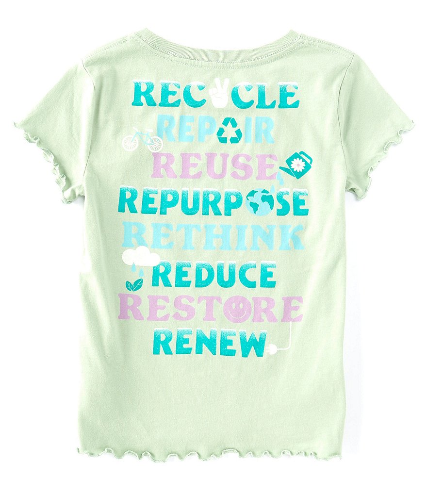 Peek Little/Big Girls 2T-12 Short-Sleeve Let's Take Care Of Our Planet Tee