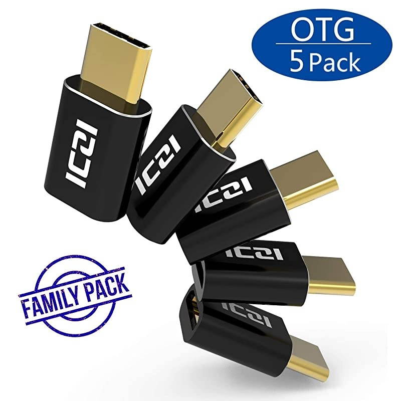 USB C to Micro USB Adapter ( 5pcs ),  Thunderbolt 3 Mini Type C Converter Connector