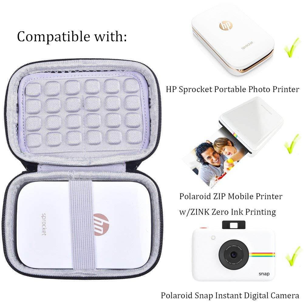 SAIKA Shockproof Travel Carrying Hard Case Storage for HP Sprocket Portable Photo Printer, X7N07A - Blue