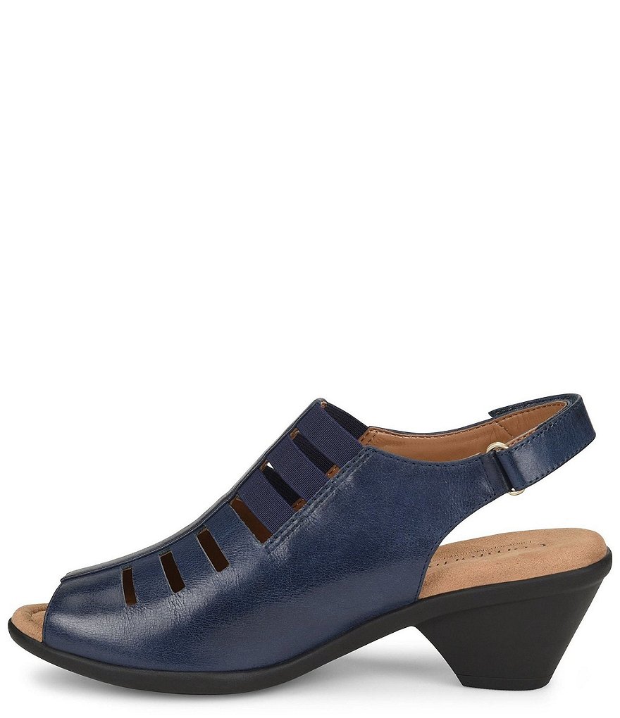Comfortiva Faye Leather Block Heel Sandals