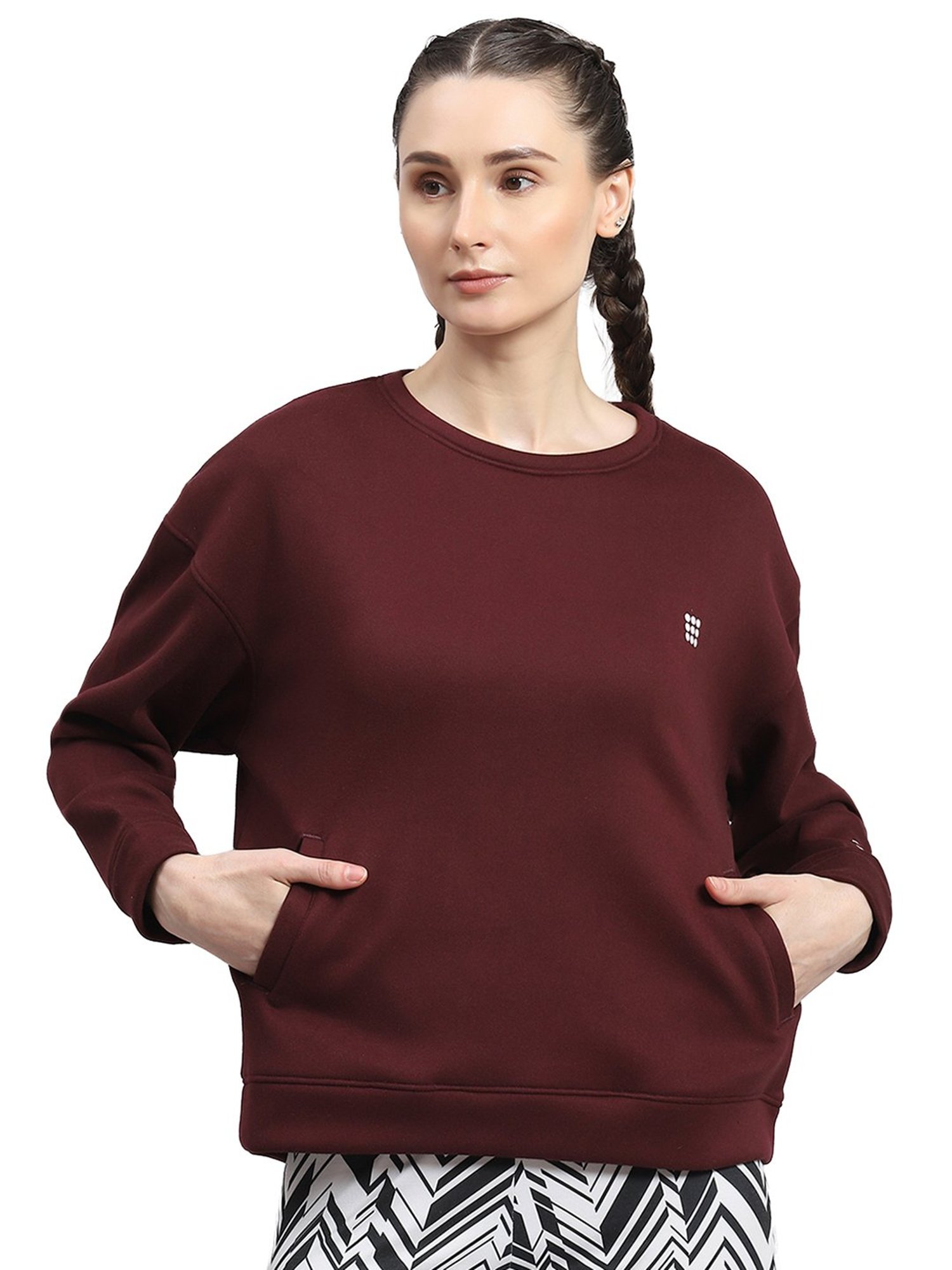 Rock.it Maroon Regular Fit Sweatshirt