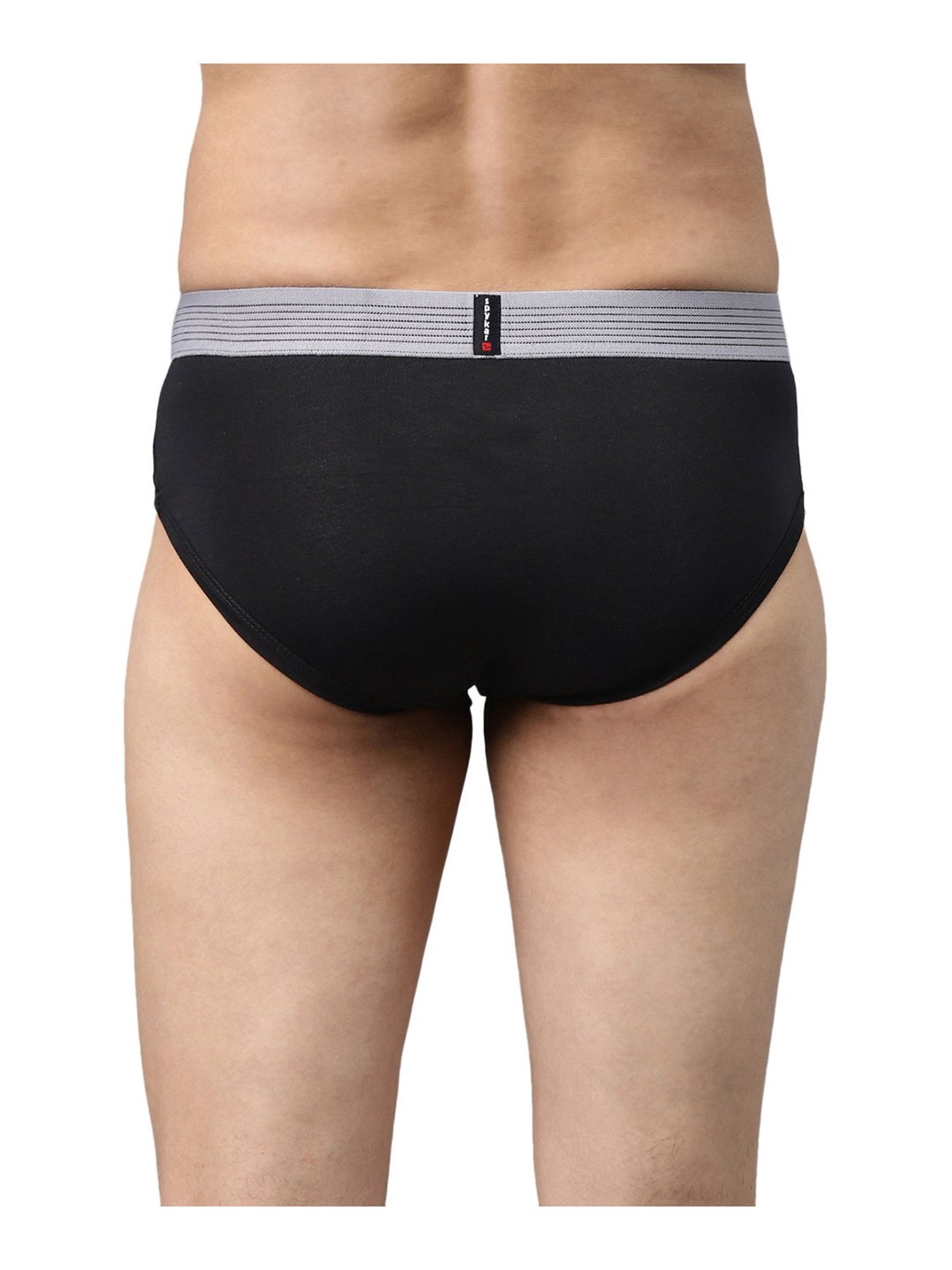 UnderJeans by Spykar Black Briefs - Pack of 2