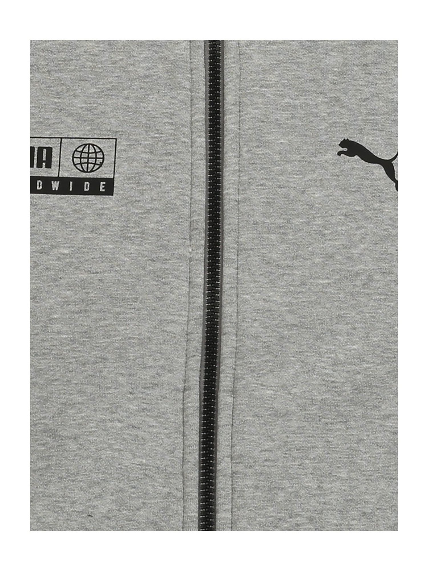 Puma Kids Alpha Grey Textured Jacket