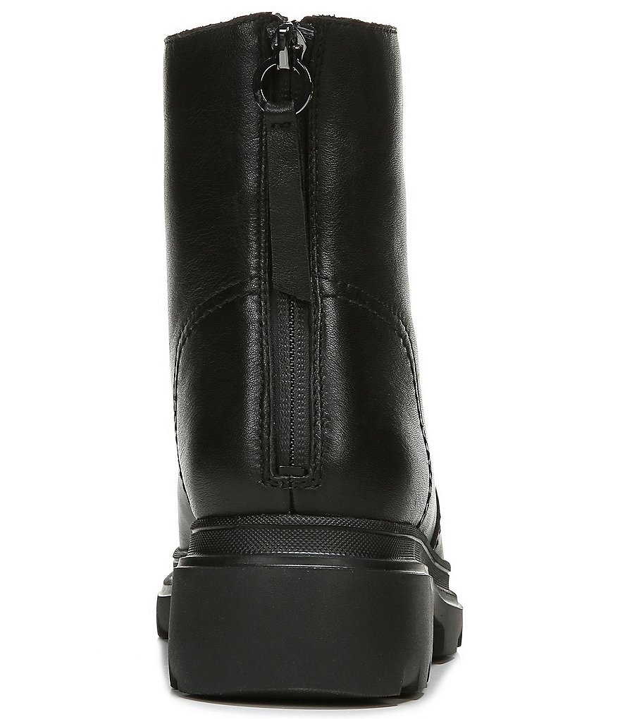 Naturalizer Joelle Waterproof Leather Lug Sole Block Heel Booties