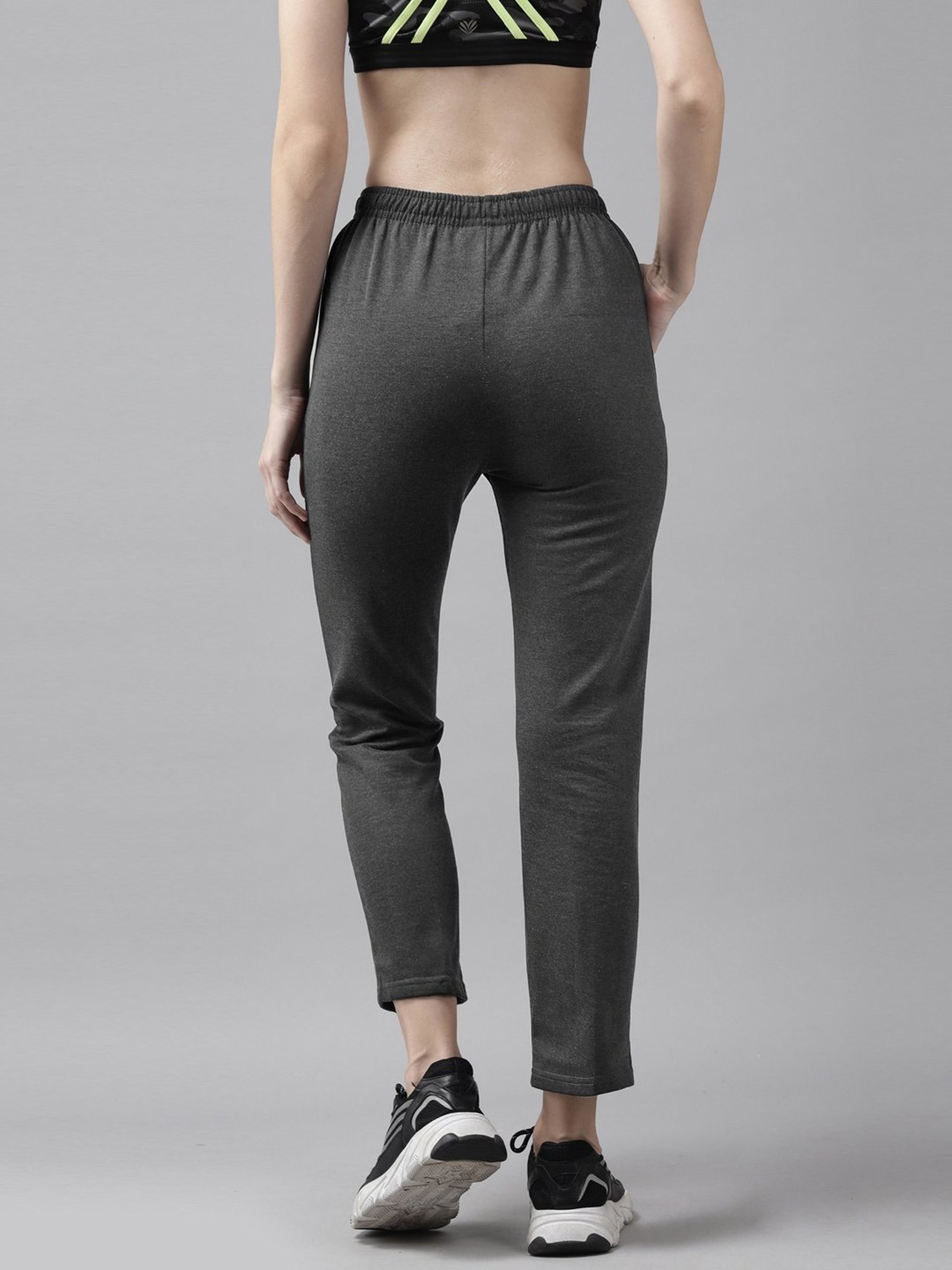 Cayman Grey Mid Rise Trackpants