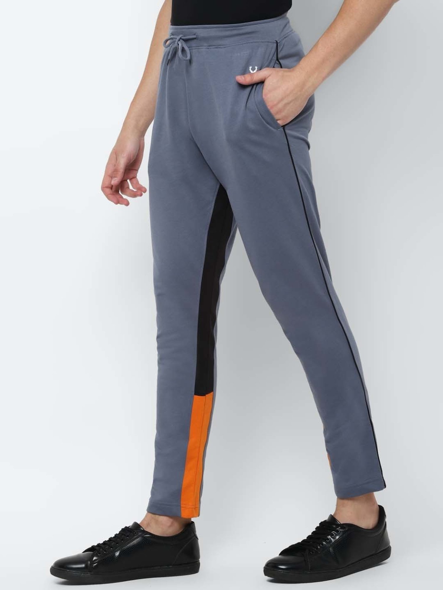 Tribe by Allen Solly Grey Cotton Regular Fit Track Pants