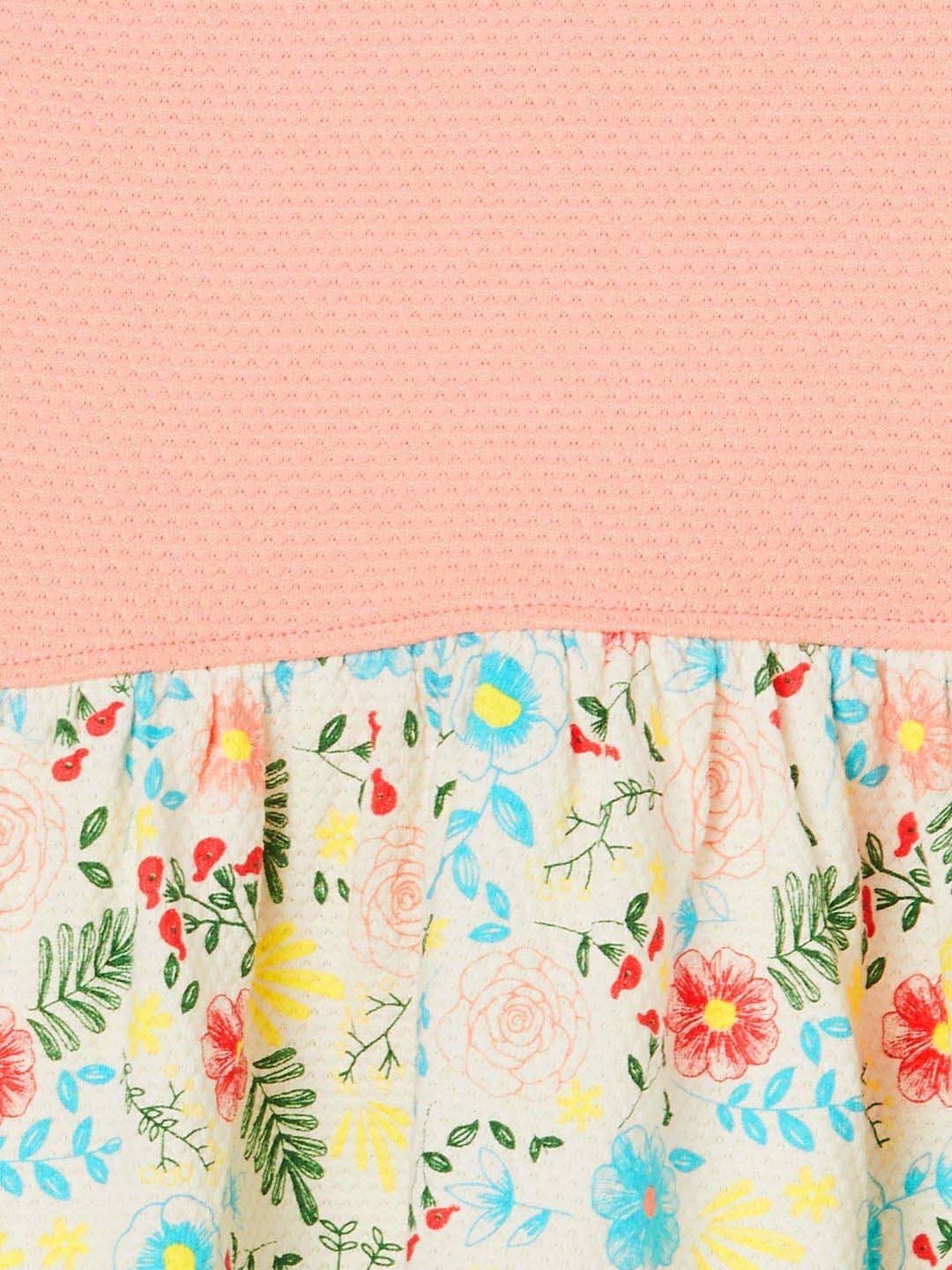 Juniors by Lifestyle Kids Peach Cotton Printed Dress