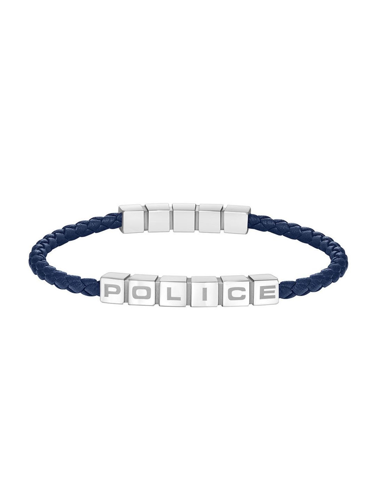 Police Crosschess Navy Blue Flexible Fit Bracelet for Men