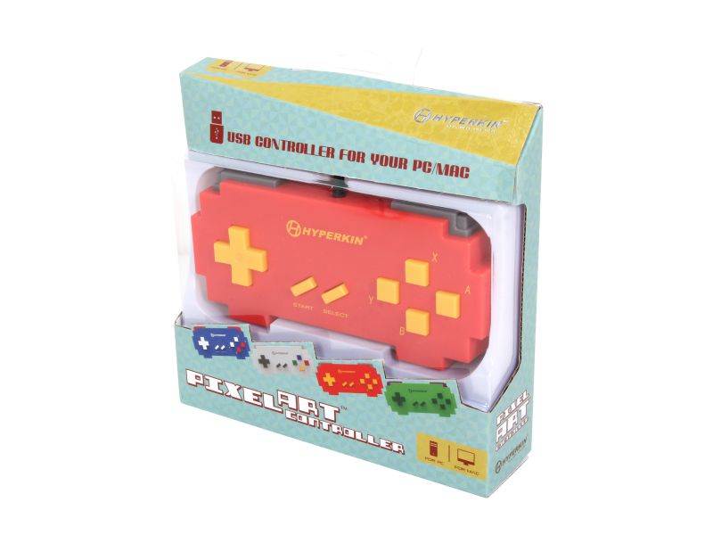 Hyperkin 813048014225 Pixel Art Controller for PC/Mac-Red