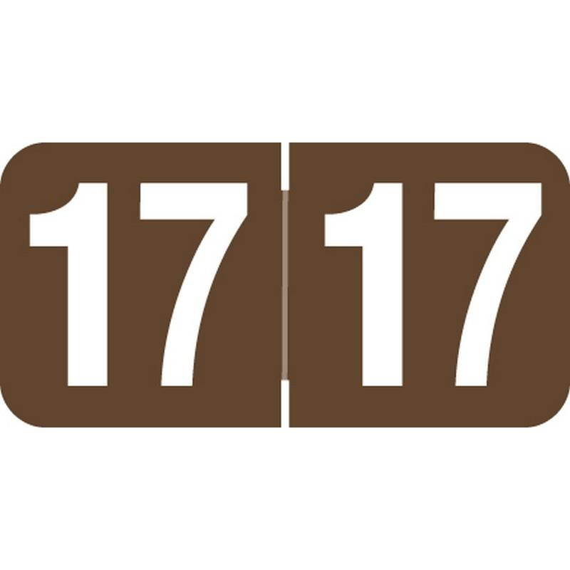 Ames Compatible "17" Yearband Labels, Laminated Stock 1-1/2" x 3/4" - 500 per Roll