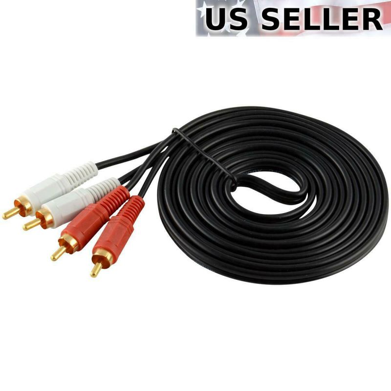 10 FT RCA Stereo Audio Cable 2 RCA Male to 2 RCA Male, 3 Meters