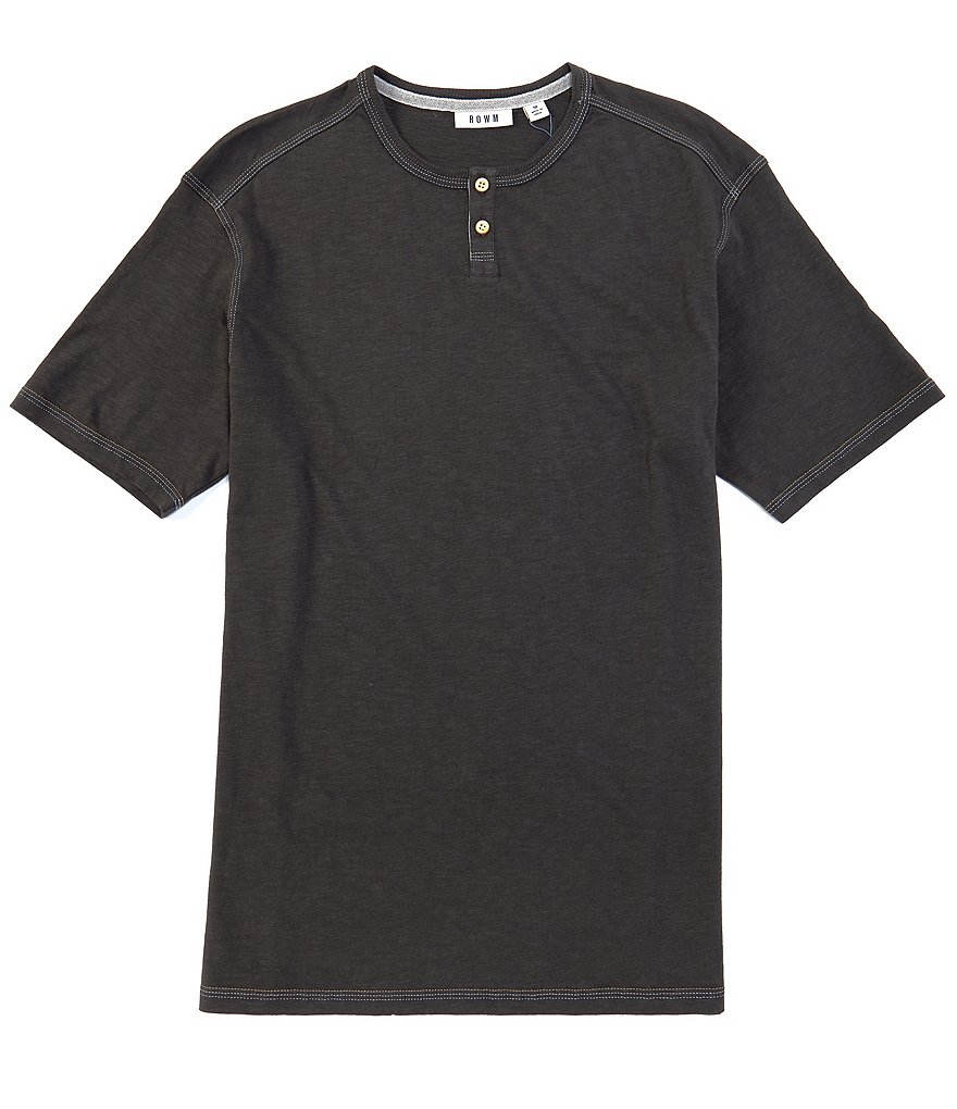 Rowm Short-Sleeve Solid Slub Henley
