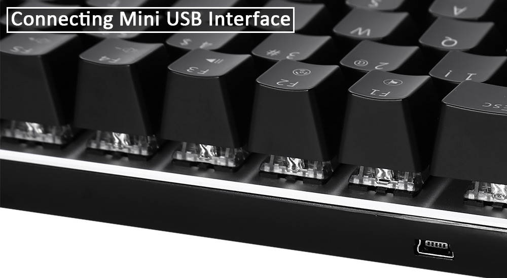 Ajazz AK33 Blue Switch Backlight Mechaincal Gaming Keyboard 82 Keys