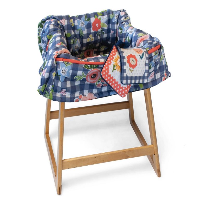 Boppy Shopping Cart and Restaurant High Chair Cover - Navy Blooms