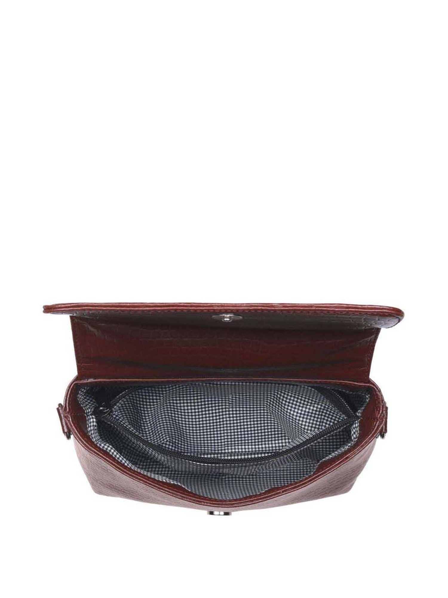 Toteteca Brown Textured Medium Satchel Handbag