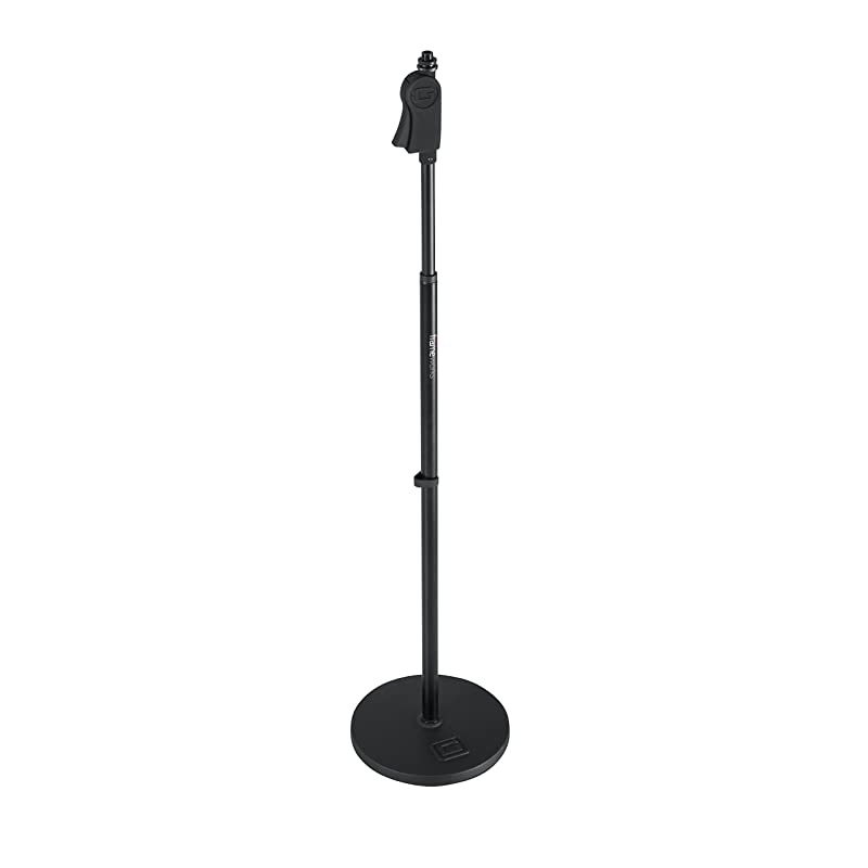 Frameworks Microphone Stand with 10 Weighted Base and Deluxe Soft Grip Squeeze Height Adjustment GFWMIC1001