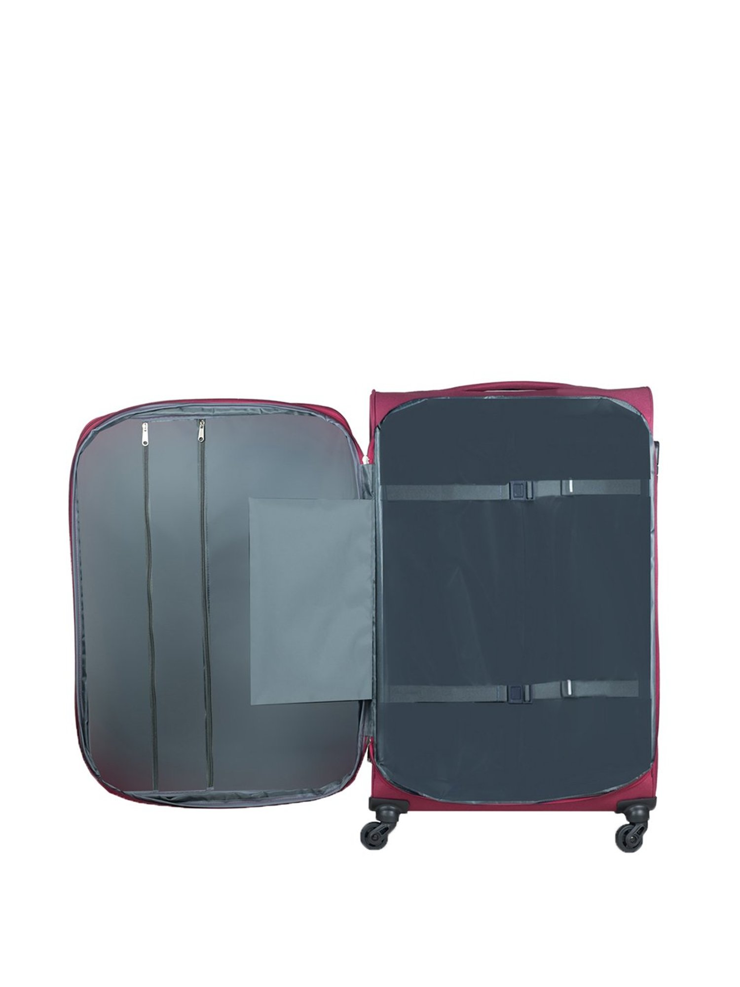 Carriall Red 4 Wheel Medium Soft Cabin Trolley Pack of 2 - 43 cm