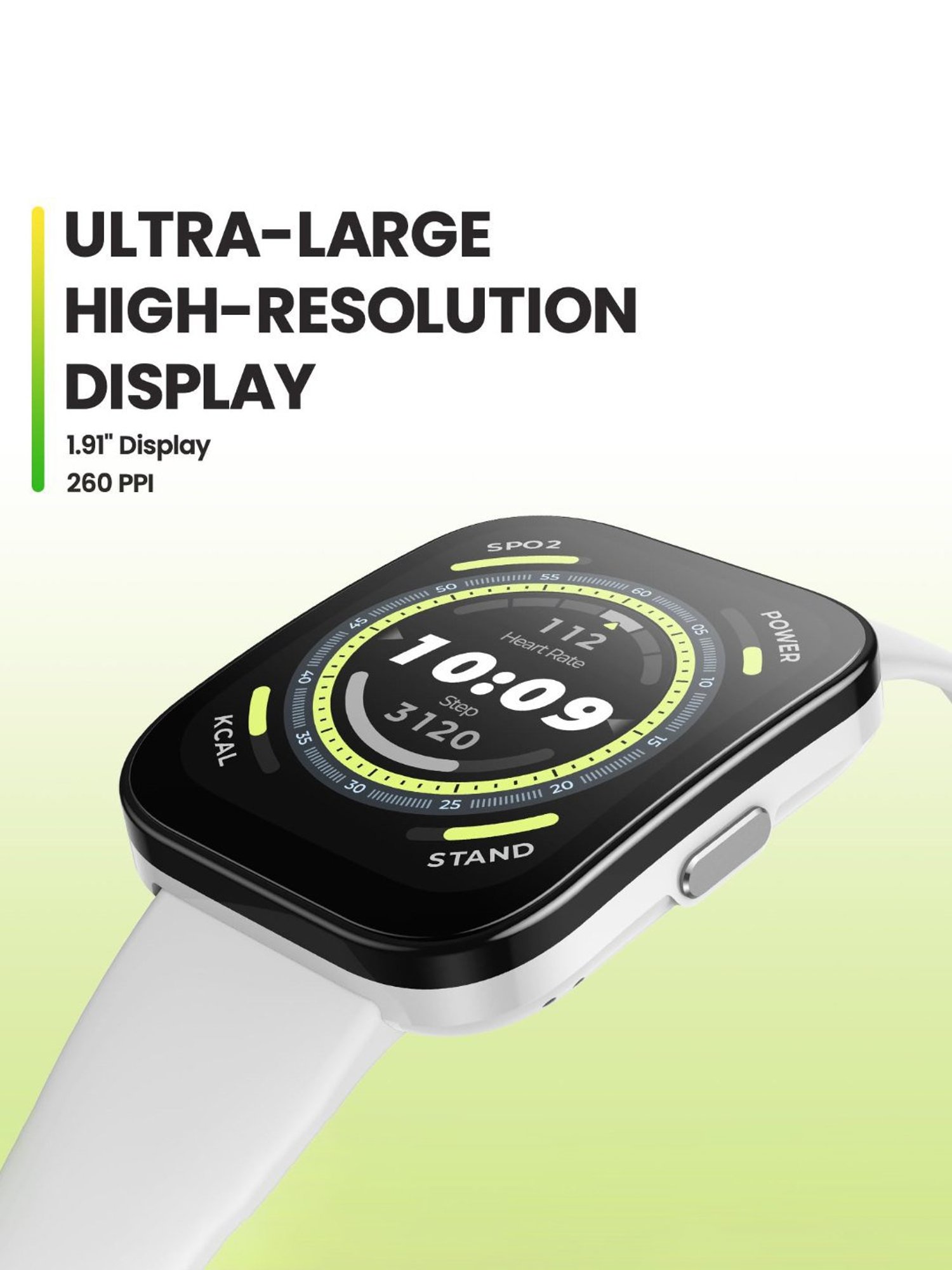 Amazfit Bip 5 BT Calling Smartwatch with 1.91 inch Ultra Large Screen & Alexa Built-in (White)