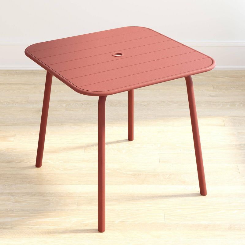 June Square Patio Dining Table - Persimmon - Novogratz