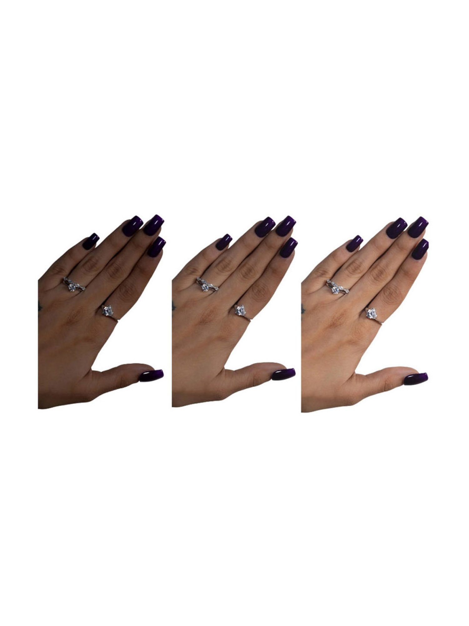 SOEZI Amethyst Reusable Press On Nails - Application Kit