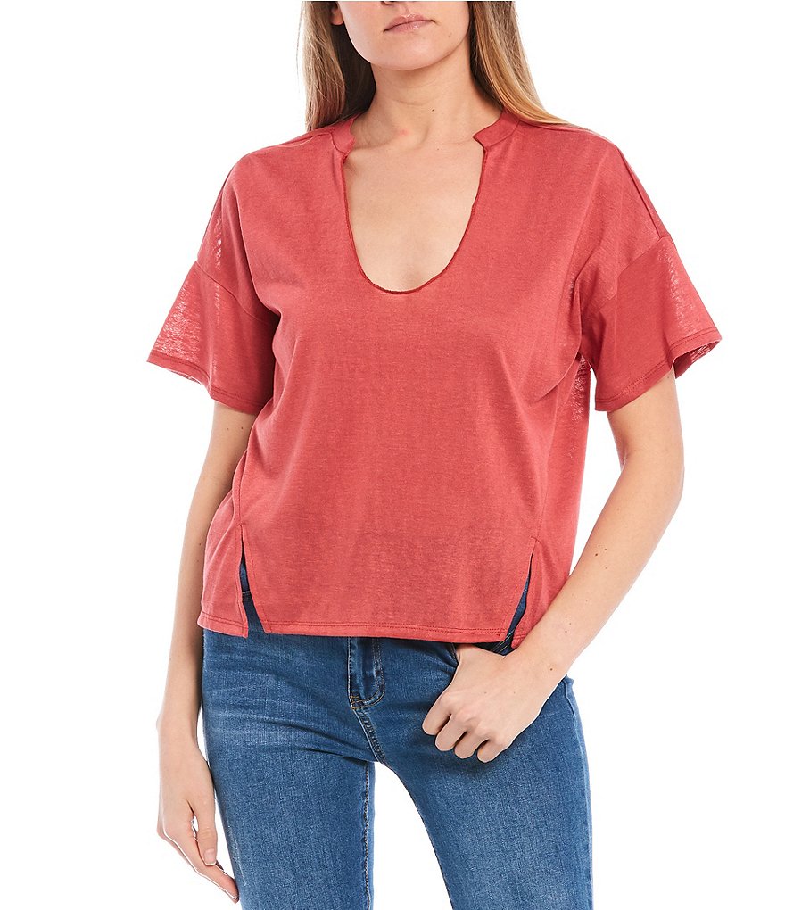 C&V Chelsea & Violet Scoop Neck Short Sleeve Tee