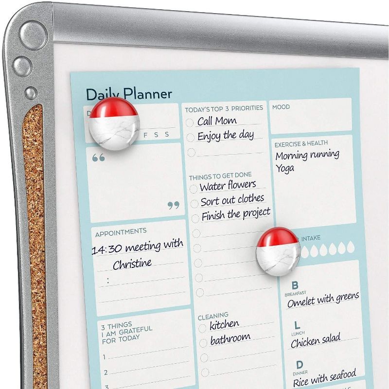 U Brands 36" Square Magnetic Dry Erase Board Silver Aluminum Frame