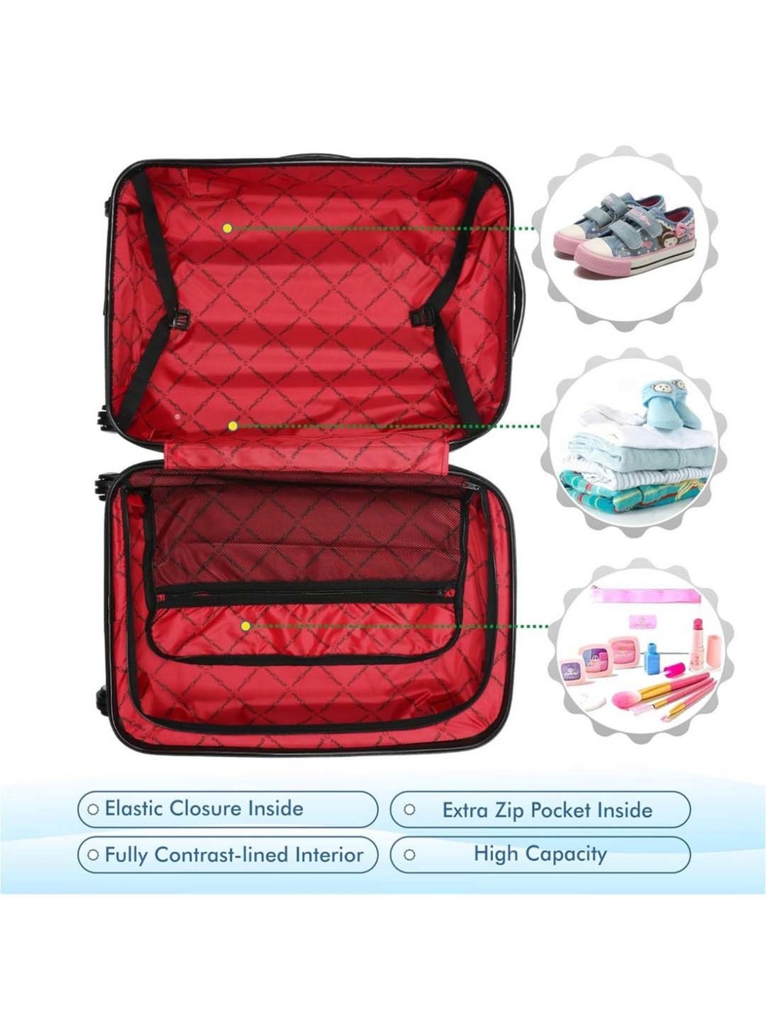 Humty Dumty Avengers Multicolor Medium Hard Trolley Bag -50.8cm