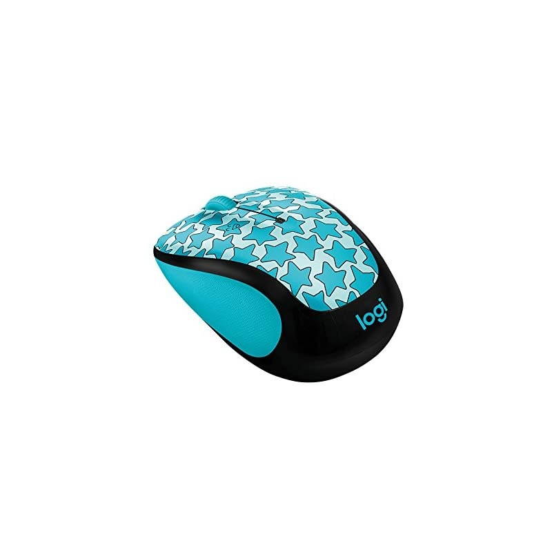 Doodle Collection M325c Mouse optical 5 buttons wireless 24 GHz USB wireless receiver Twinkle Teal