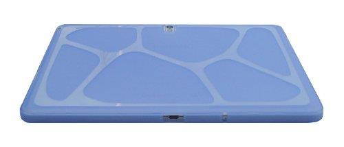 iShoppingdeals - Blue TPU Rubber Skin Cover Case and Multi-Angle View Stand Holder for Samsung Galaxy Note 10.1 2014 Edition SM-P600