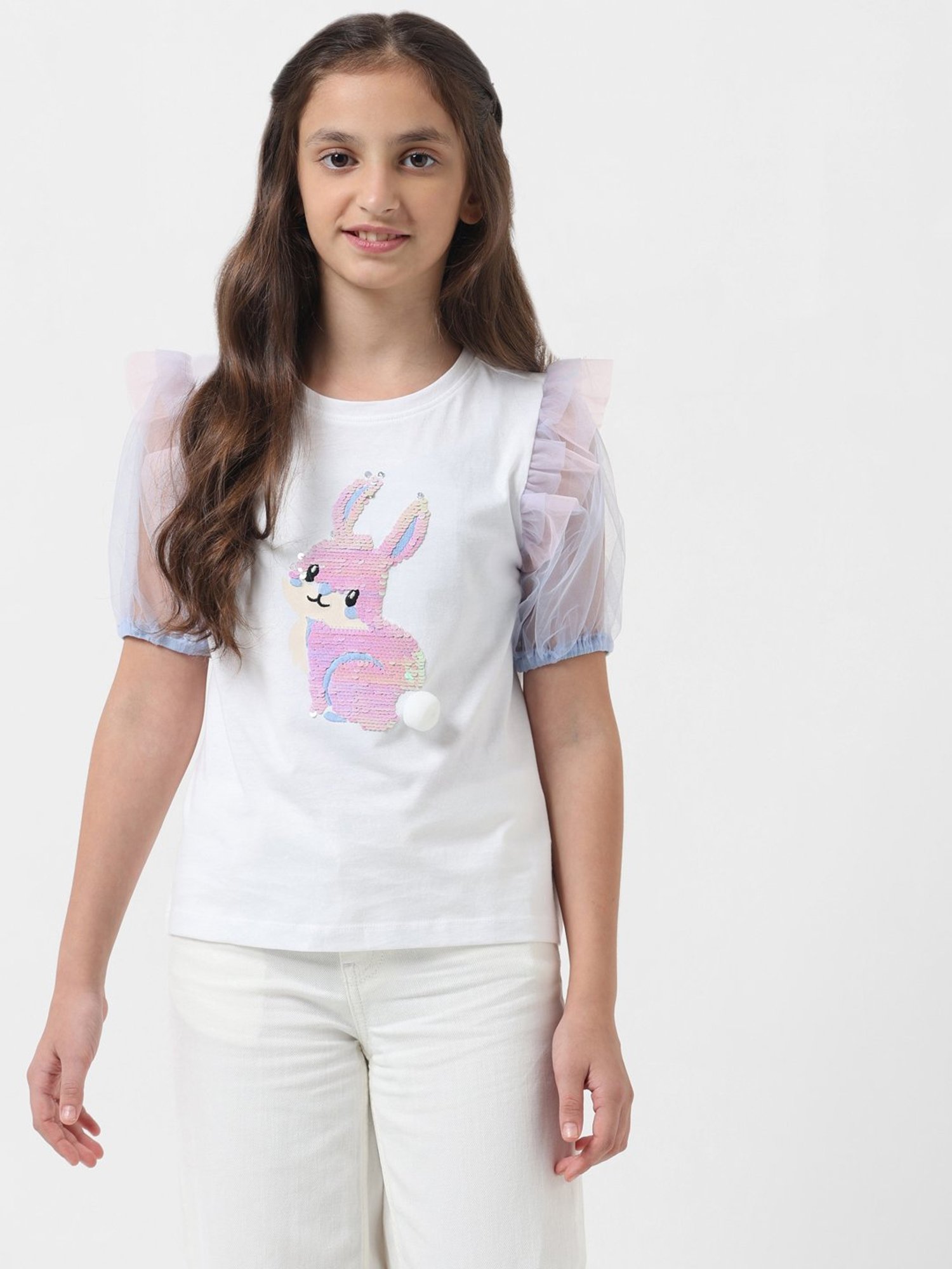 VERO MODA GIRL White Embellished Top