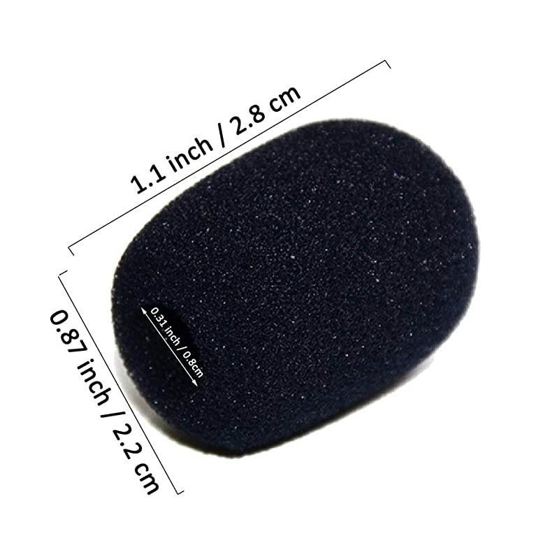 Pcs Mini Lapel Headset Foam Microphone Windscreens Windshied Headset FoamMic Sponge Foam Cover Shield Black